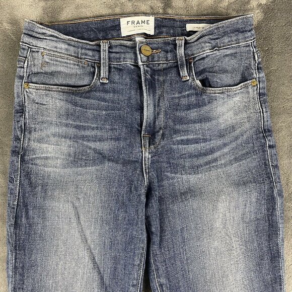 FRAME DENIM Le High Skinny Ankle Jeans, Light Wash - Size 26 - Picture 3 of 11